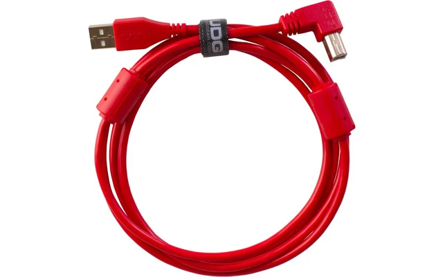 UDG Ultimate Cable USB 2.0 USB A >> USB B - Acodado 1 metro - Rojo